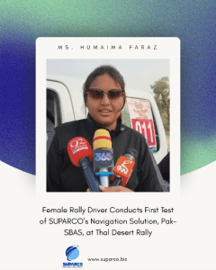 Pak-SBAS Tested in Thal Rally by Ms. Humaima Faraz